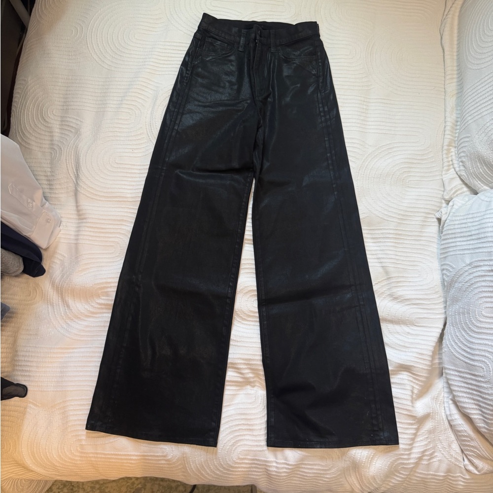Joe’s wide leg faux leather high rise pant